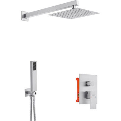 Душовий гарнітур Kroner Kubus-ESG082 + змішувач Edelstahl Kubus-ESG010 (CVS30175) Вінниця - фото 8