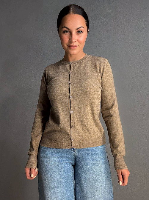 Кардиган женский A-N 82896-82897 однотонный на пуговицах универсальный, коричневый, one size Киев - изображение 3