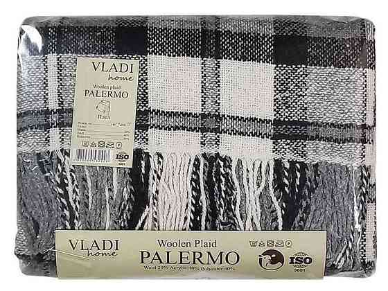Плед 140*200 Palermo CROCUS біл-дим-св.антр ТМ VLADI Київ