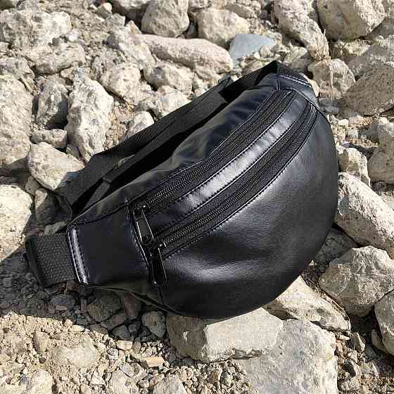Сумка на пояс мужская бананка кожаная поясная экокожа компактная Київ