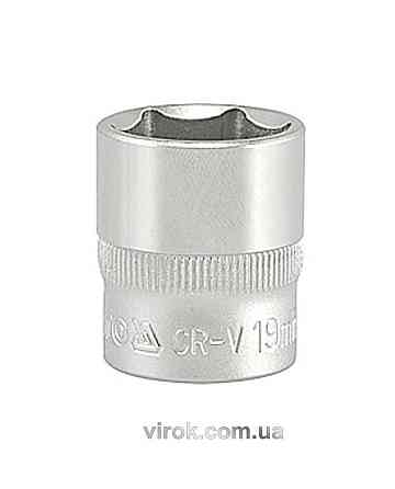 Головка торцева 6-гранна YATO : квадрат 3/8", М= 19 мм, L= 30 мм [12/120/240] Одеса