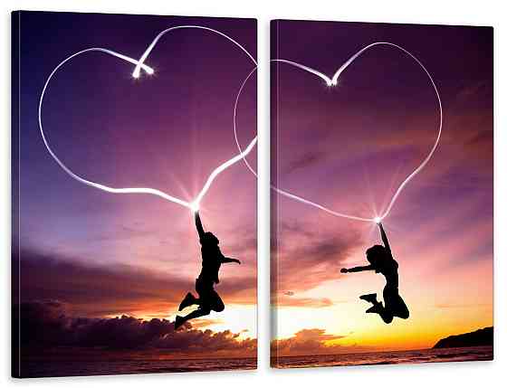 Модульная картина в гостиную / спальню Закохані серцяTLV-2_019 Киев