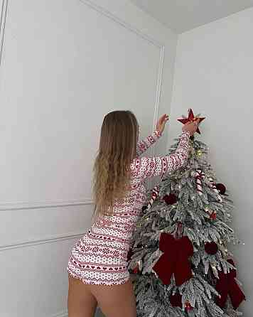 Женский домашний праздничный комбинезон принтованный микродайвинг Бело-красный, 46-48 Одесса