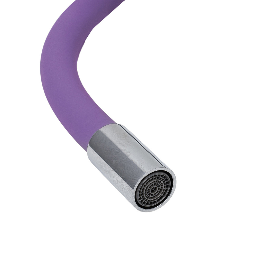 AQUATICA Излив (гусак) 3/4" для кухни силиконовый фиолетовый AQUATICA (XH-5243) (9793514) Коломия - фото 3