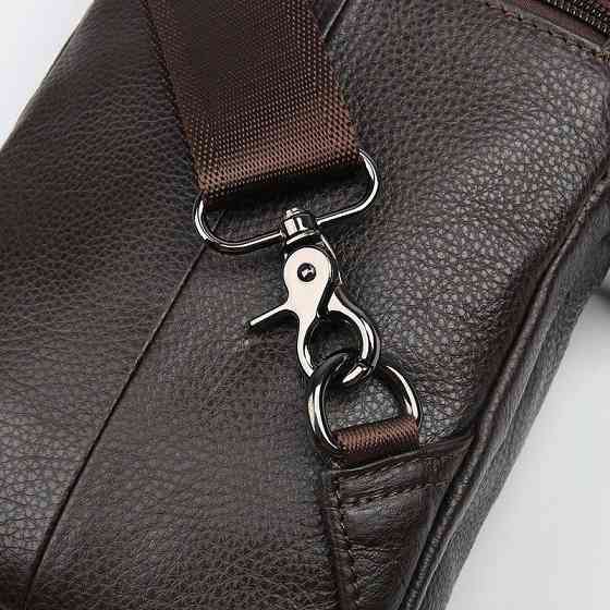 Сумка чоловіча шкіряна через плече Vintage 14983 Коричнева Київ