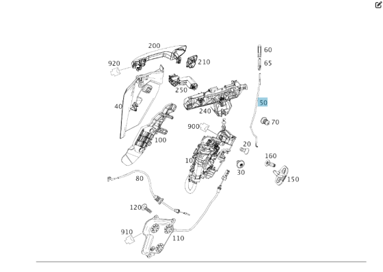 Mercedes-Benz  A2927330239 Блокуюча тяга замка дверей заднього правого GLE Coupe C292 Одесса