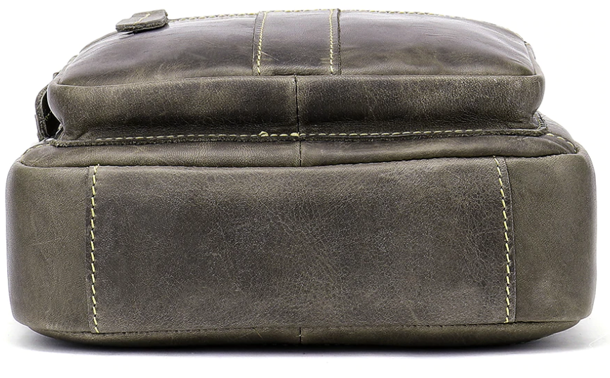 Сумка чоловіча вертикальна шкіряна Vintage 20028 Сіра Київ - фото 5