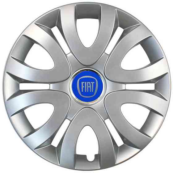 Автомобільні модельні ковпаки R15 Fiat (синій) 330 4шт, SJS, сріблясті Вінниця