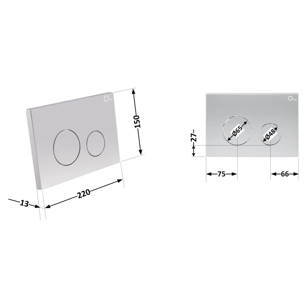 Панель змиву для унітаза Qtap Nest QT0111M11111SAT Київ - фото 7