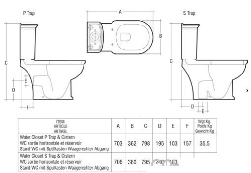 Унитаз с бачком Rak Ceramics Washington (без сиденья) Бордовый Винница - изображение 2