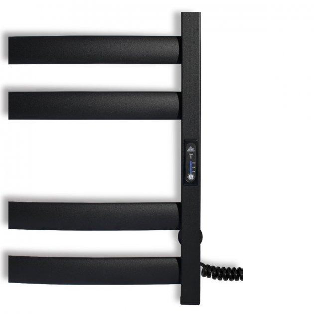 Електрична рушникосушка Laris Зебра Атлант ЧКЧ6 500Х700 Е чорна, праве підключення Київ - фото 5