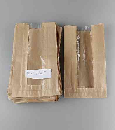 Пакет паперовий з ПП вікном 14/6*27,5 коричневий (1000 шт) Харків