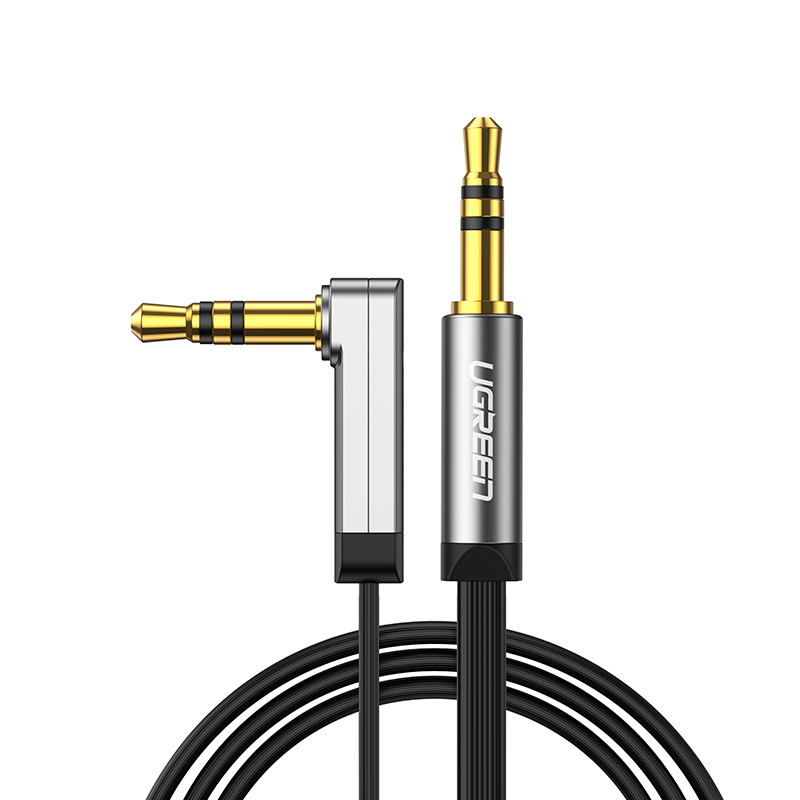 Аудіокабель UGREEN 3.5mm, 3м, чорний, прямий та кутовий Київ - фото 4