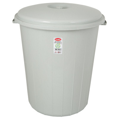 Контейнер для сміття Planet Household №4 без защіпок з кришкою сірий 70 л (10847) Вінниця - фото 1