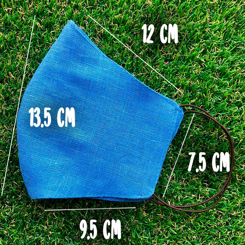 Маска защитная многоразовая из 100% ЛЬНА Размер L (Синий) Сумы - изображение 5