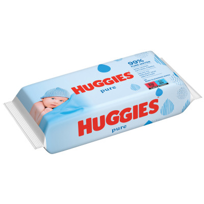 Дитячі вологі серветки Huggies Pure 56 шт (5029053550039) Вінниця - фото 1