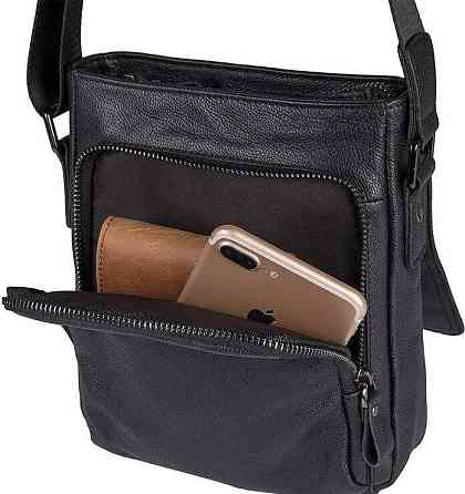 Сумка Vintage 14545 из натуральной кожи Черная Киев