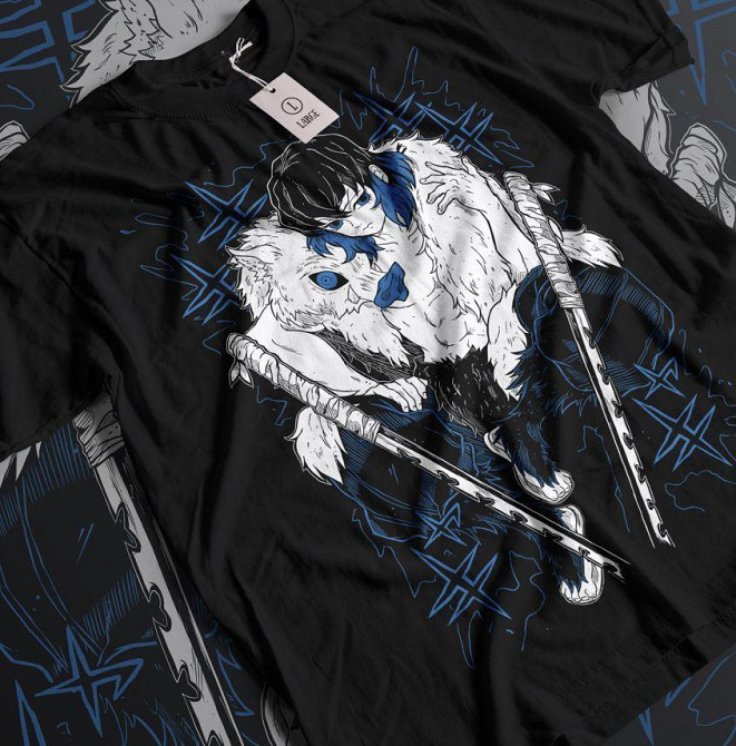 Футболка для мальчика аниме Истребитель демонов оверсайз (рост от 165 до 180 ) Черний AnimeJ1180m Днепр - изображение 1