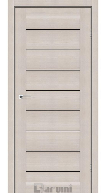 Двери межкомнатные Даруми Леона дуб мембау стекло черное Киев - изображение 1