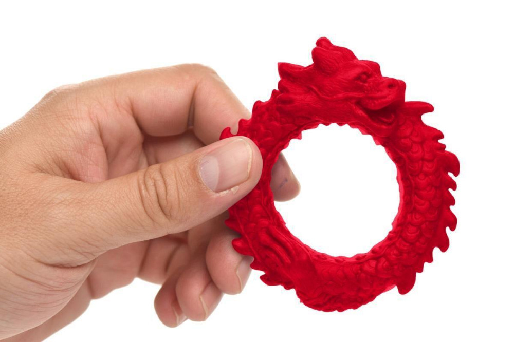 Ерекційне кільце – дракон Creature Cocks Rise of the Dragon Silicone Penis Ring – Red, діаметр 4 см Sex Aura Київ - фото 5