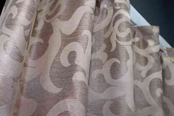 Комплект коротких штор VR-Textil Жакард Вензель № 090ш Пудровий 130х170 см 2 шт (35-0013) Київ