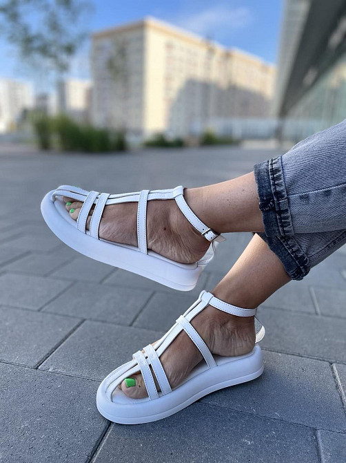 PGV Босоніжки жіночі PGV 1240 білі (літо, шкіра натуральна) (5140) Коломия - фото 8