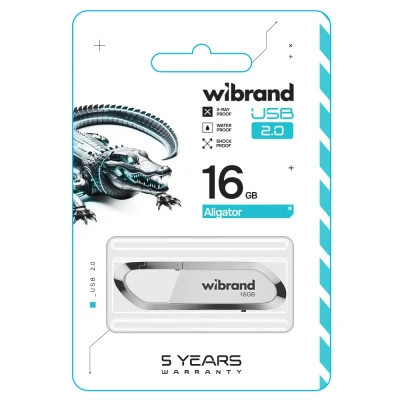 USB флеш накопитель Wibrand 16GB Aligator White USB 2.0 (WI2.0/AL16U7W) Винница - изображение 2