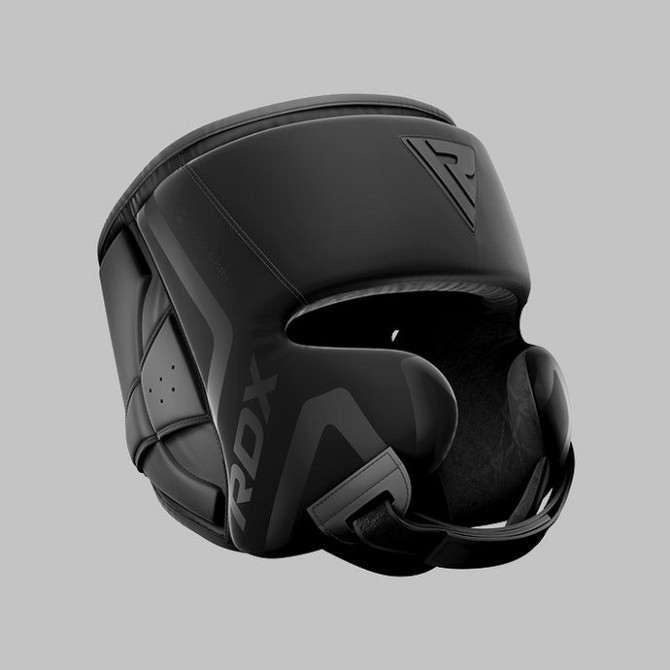 Боксерський шолом RDX T15 Noir Cheek Protector Matte Black (капа в комплекті) Кам'янське - фото 9