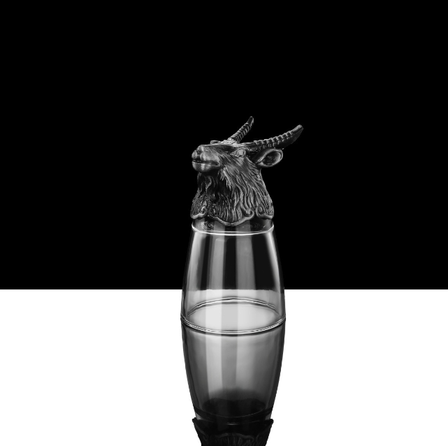 Набор рюмок Китайский гороскоп 30 мл х 12 шт Графин 300 мл в Кейсе Круглый бамбуковый Разнос Старое серебро Кременчуг - изображение 8