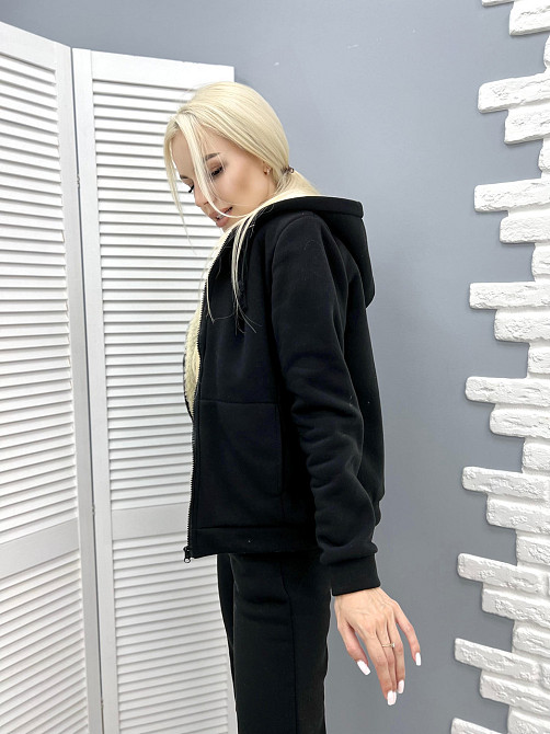 Зимовий спортивний костюм на хутрі "Nord" оптом | Норма Чорний, 42-44 Київ - фото 2