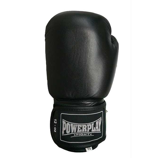 Боксерські рукавиці PowerPlay 3088 Impulse Чорні (натуральна шкіра) 12 унцій Кам'янське - фото 2