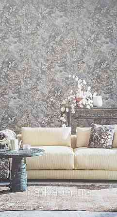 Шпалери вініл на флізеліні AdaWall Roka 1.06х10 абстракція під камінь сині чорні зелені срібло3д 23101-4 Київ