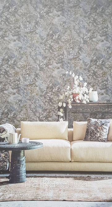 Обои винил на флизелине AdaWall Roka 1.06х10 абстракция под камень синие черные зеленые серебро3д  23101-4 Киев - изображение 1