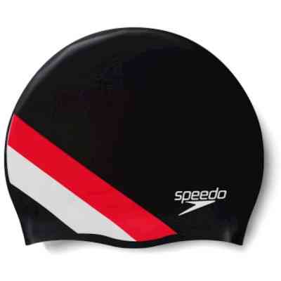 Шапка для плавания Speedo Rev Moud Silc Cap AU чорний, червоний 8-0933714662 OSFM (5059937304472) Винница