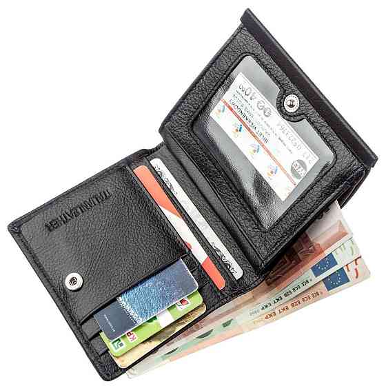 Жіночий гаманець з монетницьою Чорний (ST Leather) Київ