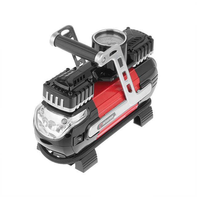 Компресор автомобільний 12 В, два циліндра 30 мм INTERTOOL AC-0003 Киев - изображение 1