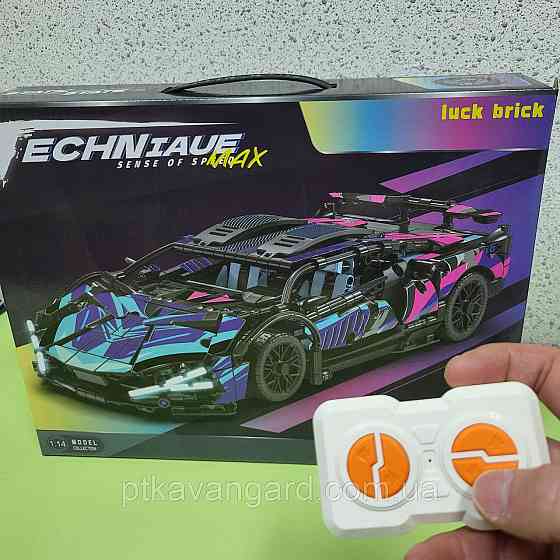 Конструктор машинка на радиоуправлении Lamborghini Sian 1314 деталей с пультом 7601 M Хмельницкий