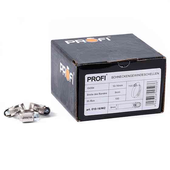 Хомути Profi 10-16/W2, 9мм, 100шт Киев