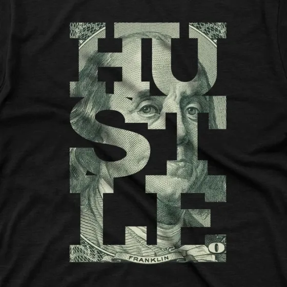 Футболка чоловіча з  принтом Hustle B Розмір 48 Anime0041 Дніпро