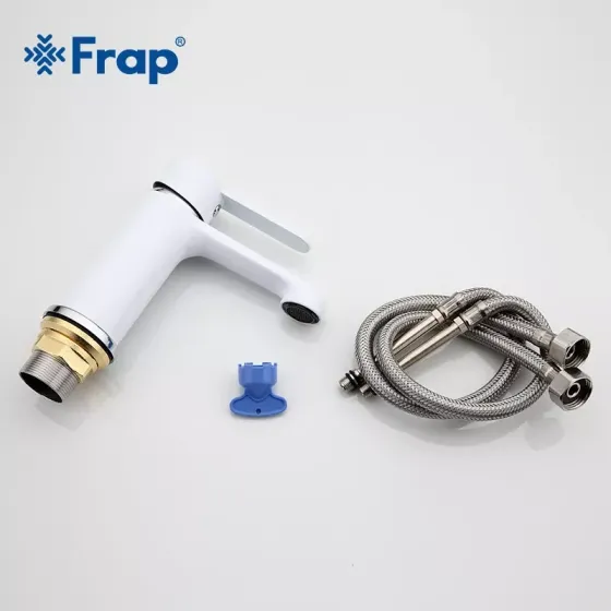 Смеситель для умывальника Frap F1041 белый/хром Киев