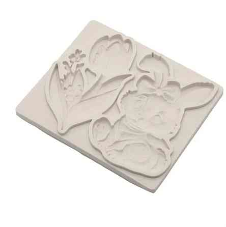 Молд пасхальный кролик 93 на 80 мм серый Киев