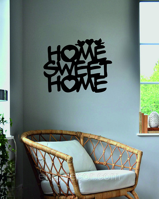 Декоративное настенное Панно «Нome sveet home», Декор на стену 90*71 см, Черный Киев - изображение 8