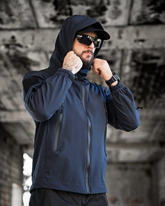 Тактична куртка Soft Shel синій ВТ6474 Одеса - фото 4