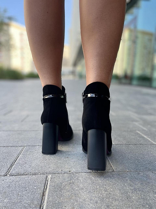 Жіночі черевики VESNA чорні натуральна замша высота 11 см подъем 9 см размер 39 (2525) Коломыя - изображение 10