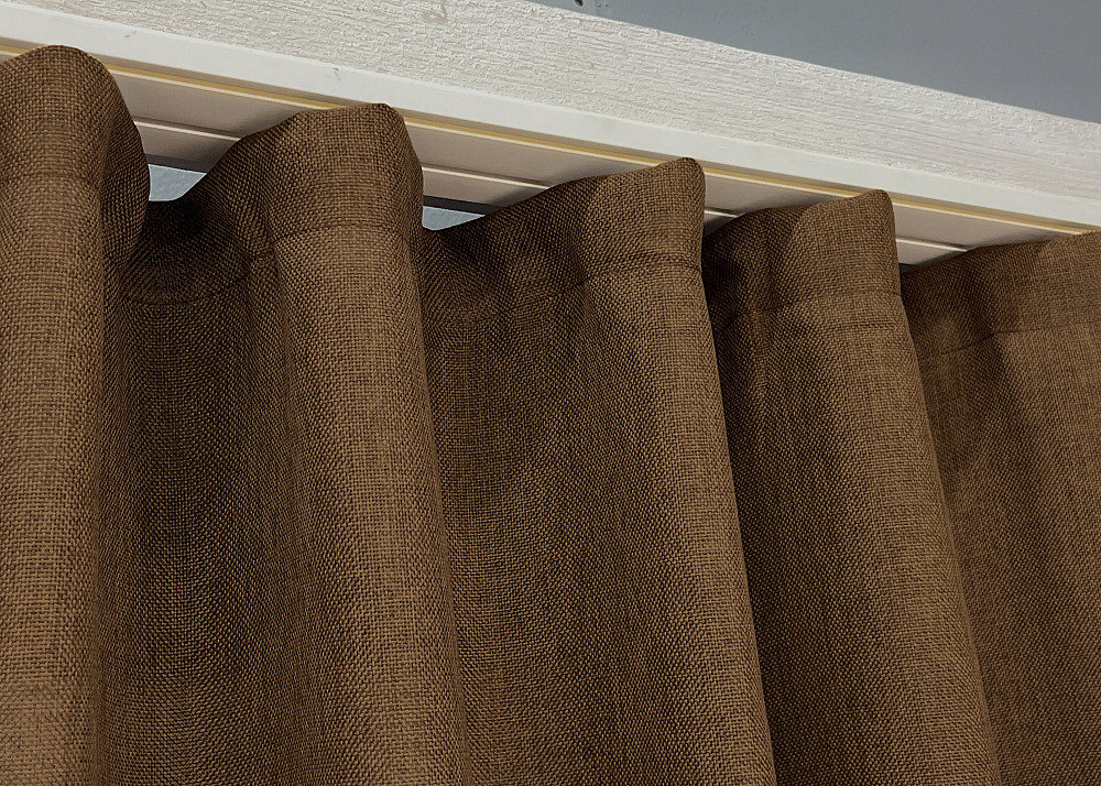Комплект коротких штор VR-Textil Льон Мішковина № 1922ш Коричневий 130х170 см 2 шт (35-0433) Київ - фото 8