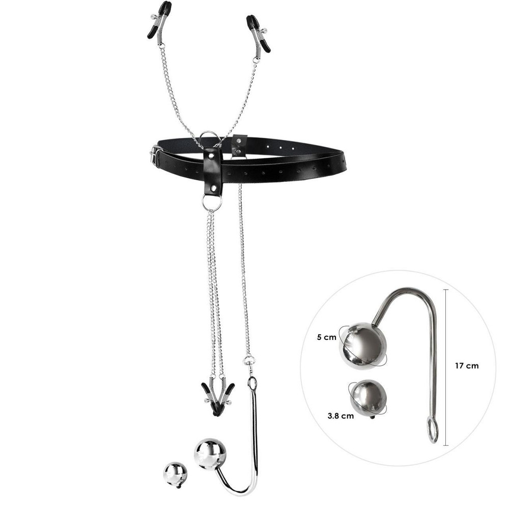 Бондажний набір із металевим анальним гаком №4 Art of Sex Blanca Bondage set with anal hook №4 Sex Aura Київ - фото 1