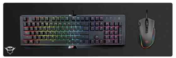 Ігровий килимок для миші та клавіатури Trust Gaming GXT 758 XXL, 930x300 мм, нековзка основа, чорний Київ