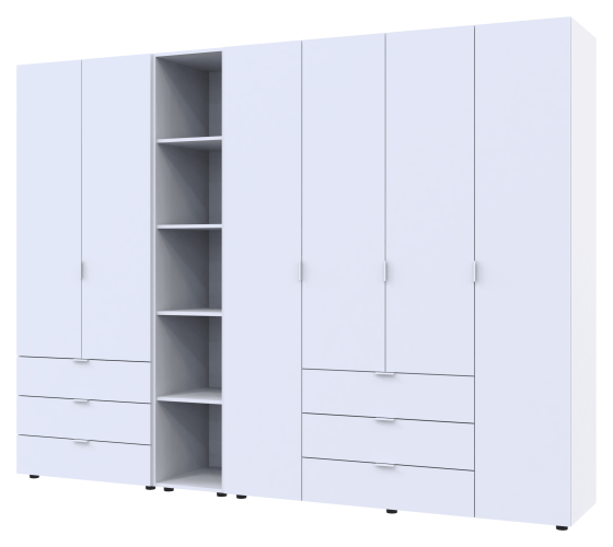 Комплект шкафов для одежды Doros Гелар (3 шт.) 270,7х49,5х203,4 см Белый (DRS-011178) Львов