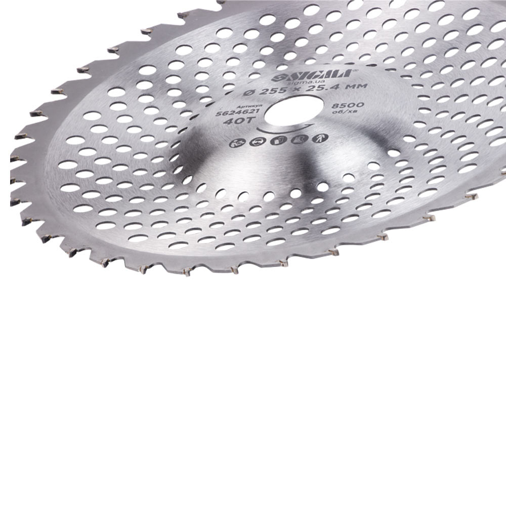 Sigma Диск для триммера с твердосплавными напайками Ø255×25.4мм 40Т волнообразный SIGMA (562462 Киев - изображение 6