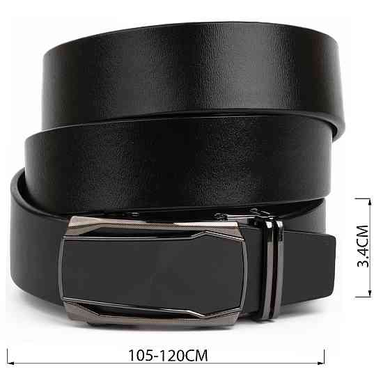 Ремень мужской c рамкой из затемненного металла Vintage 20277 Черный Киев